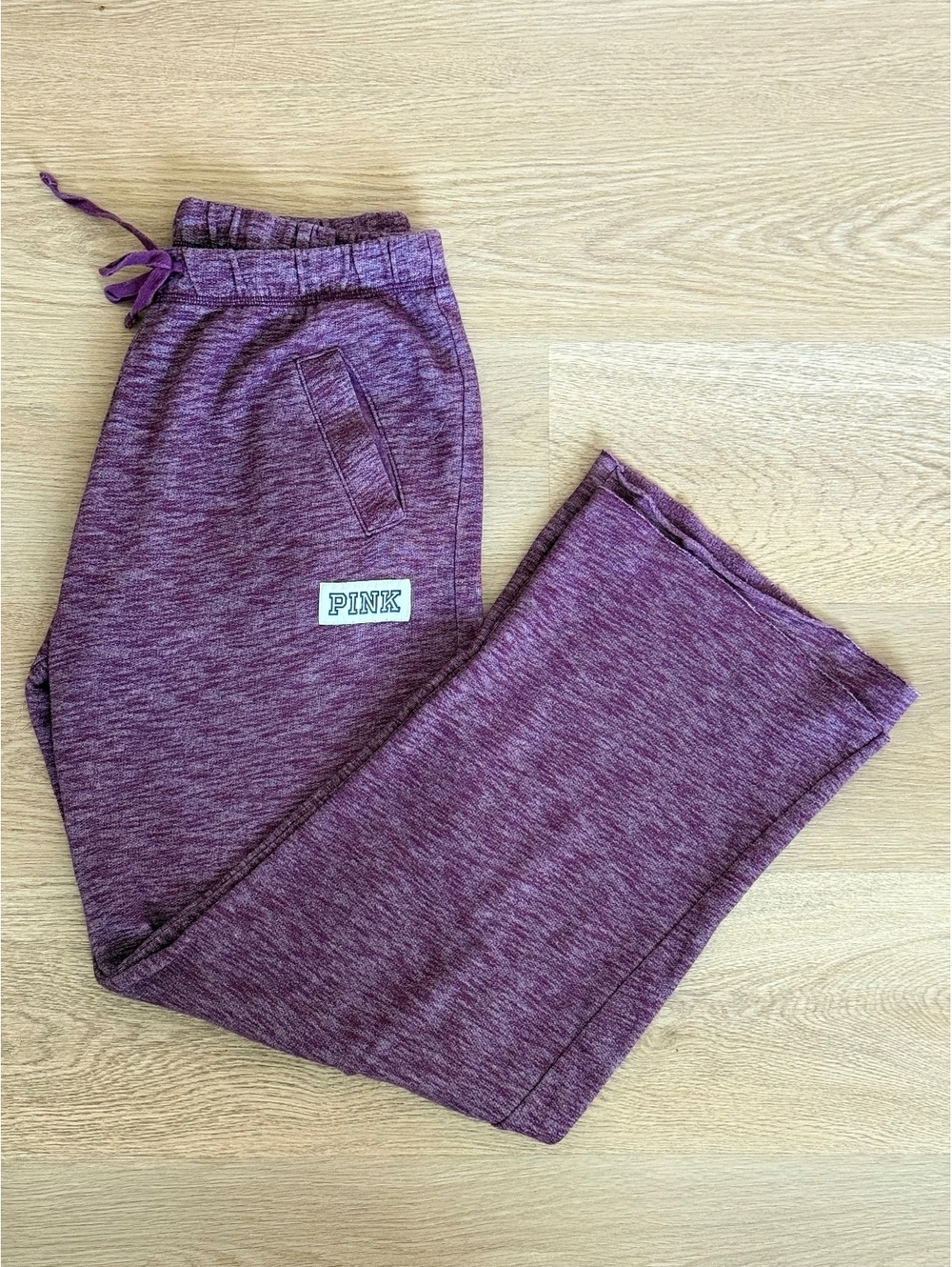 PINK Victoria’s Secret LOVE PINK Wide Leg Sweatpants Purple XS Y2K